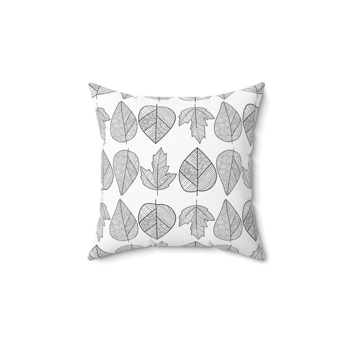 Square Pillow - Leaf Print