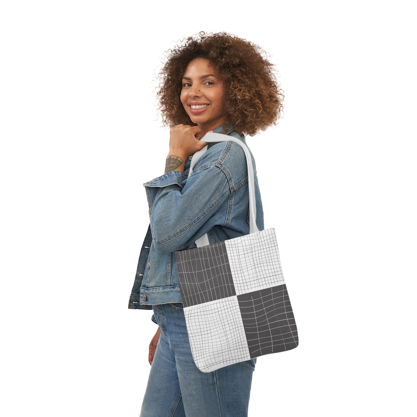 Tote Bag - Black & White Lines