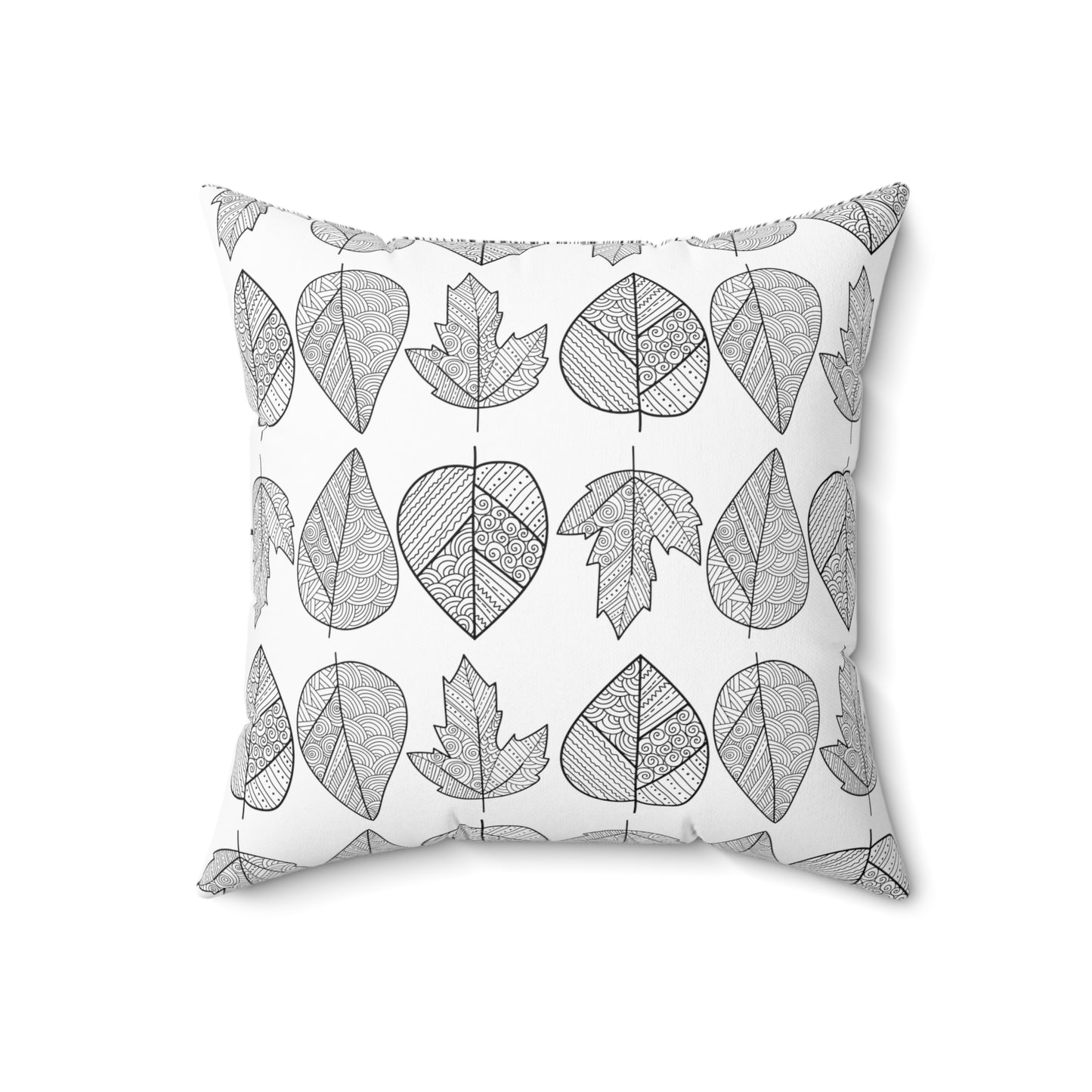 Square Pillow - Leaf Print