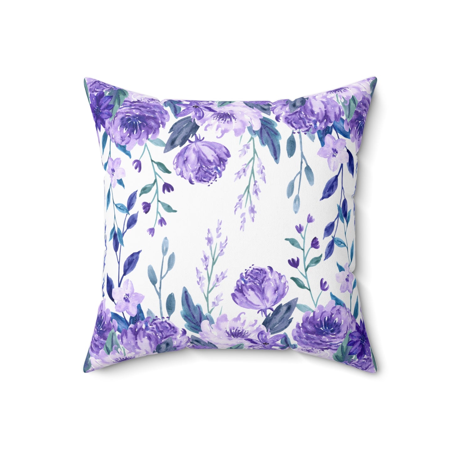 Square Pillow - Purple Flower