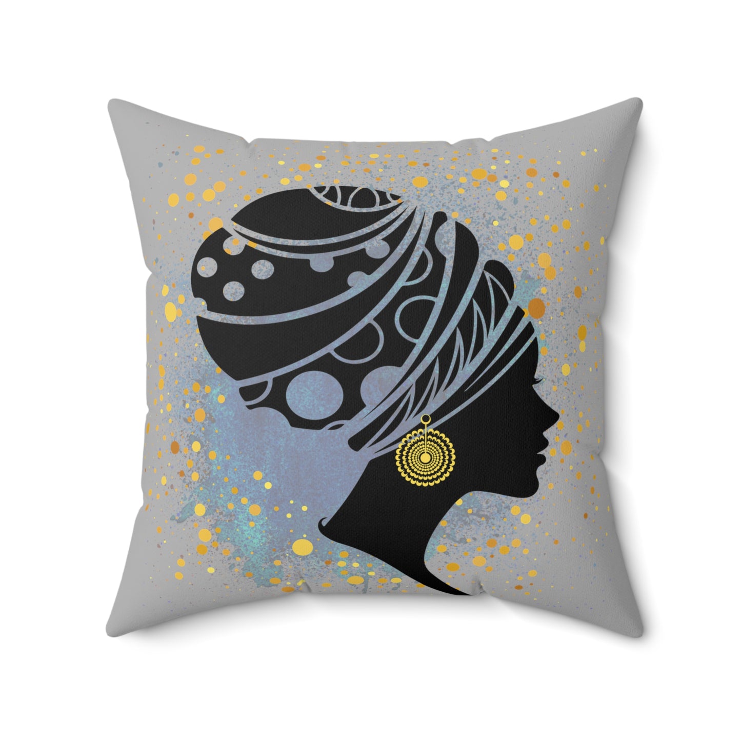 Square Pillow - Woman Side View