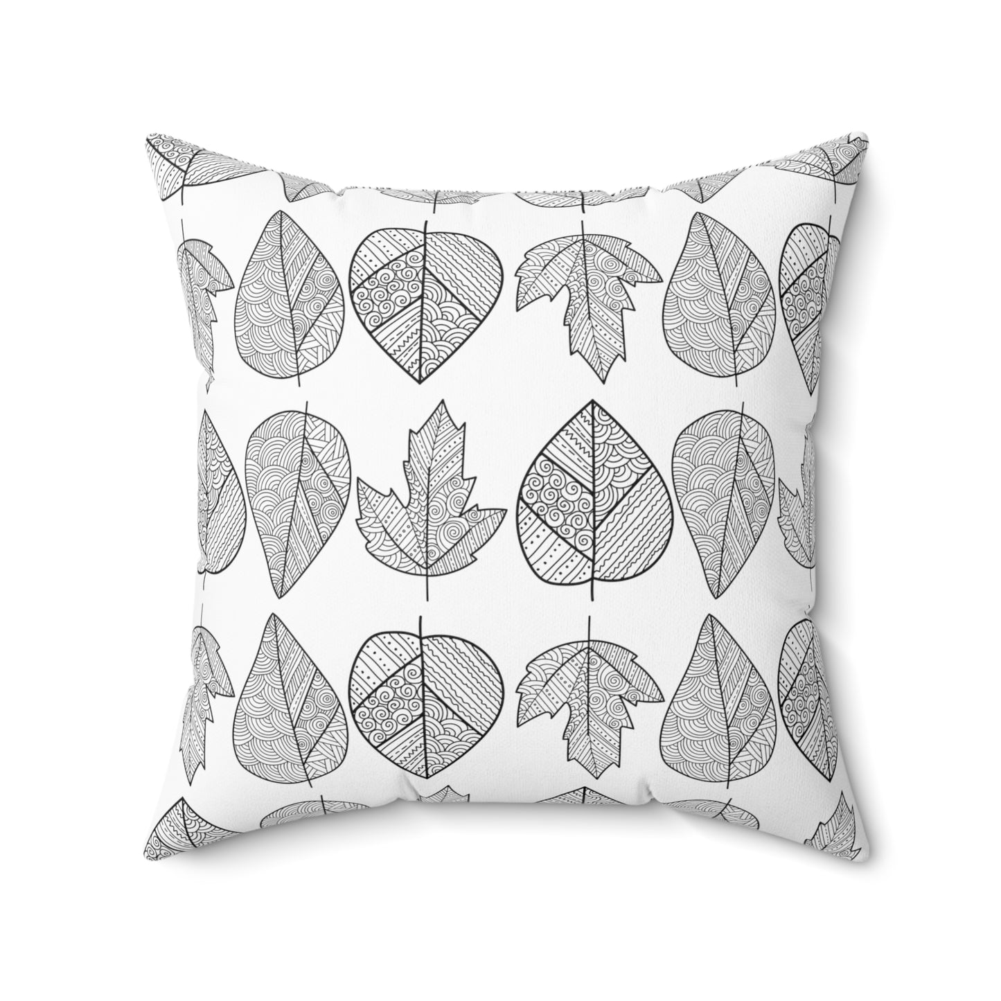 Square Pillow - Leaf Print