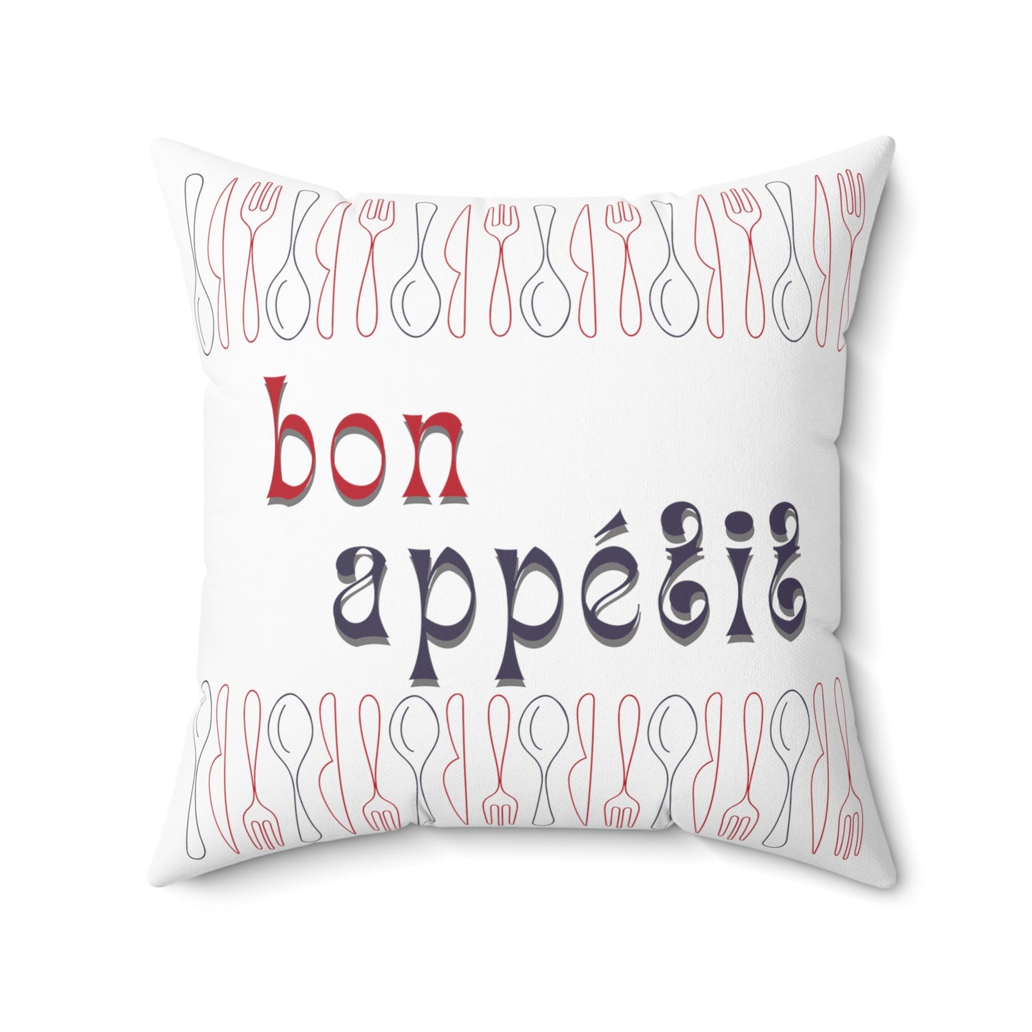 Square Pillow - Bon Appetit