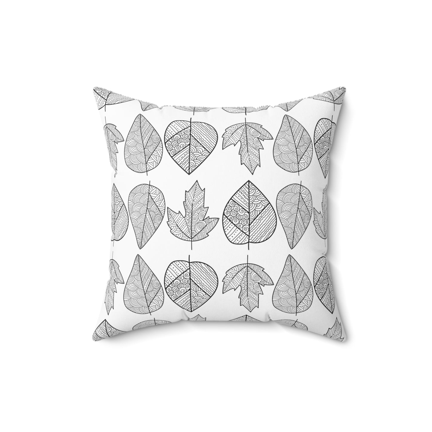 Square Pillow - Leaf Print