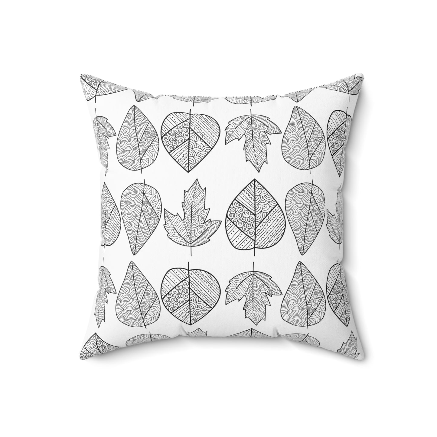 Square Pillow - Leaf Print