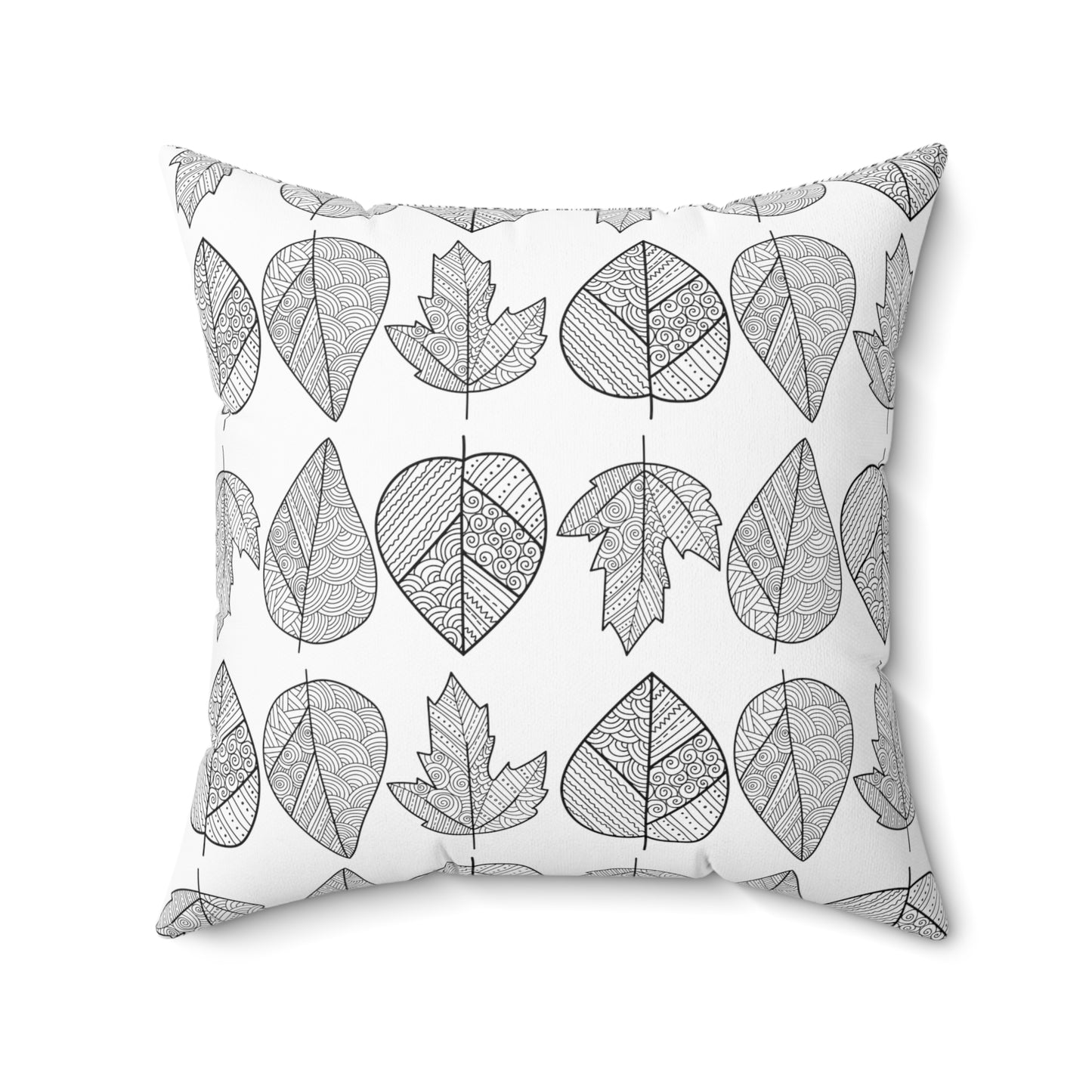 Square Pillow - Leaf Print