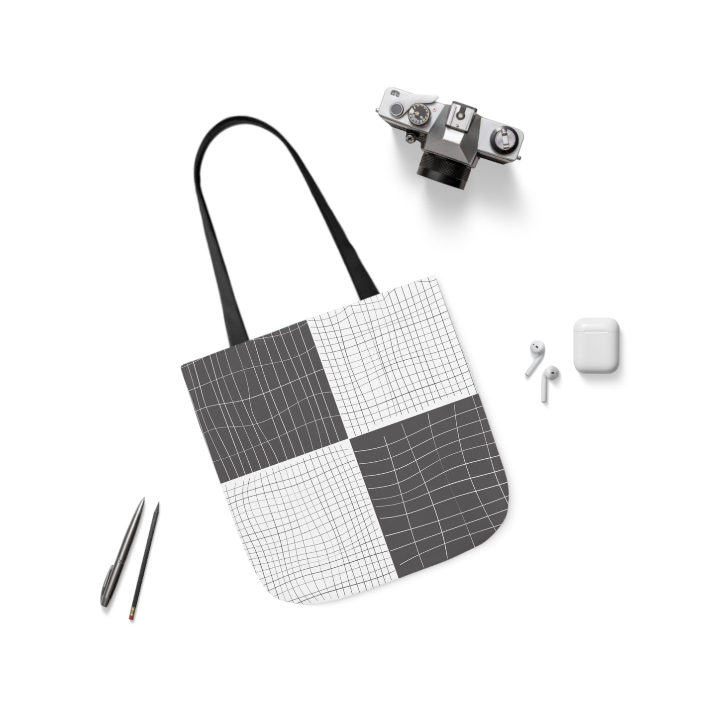 Tote Bag - Black & White Lines