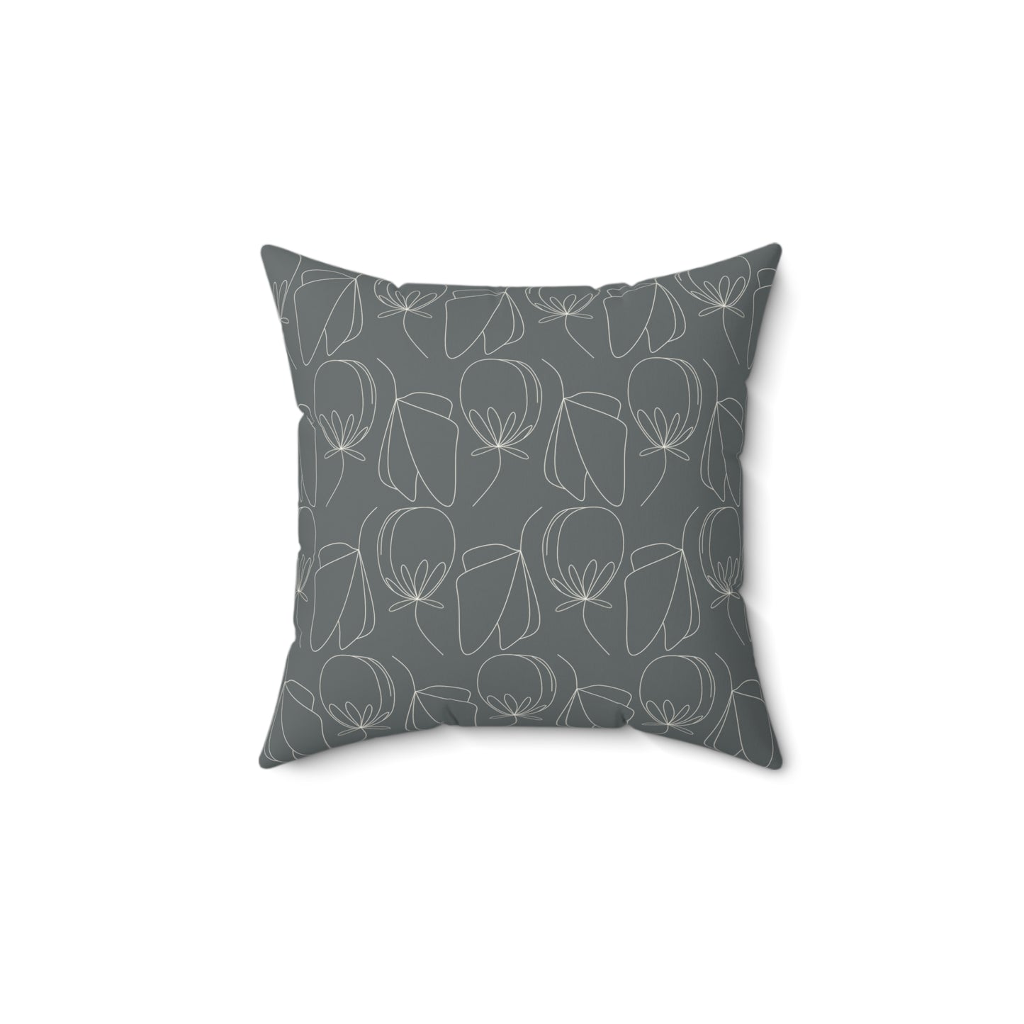Square Pillow - Flower Outline