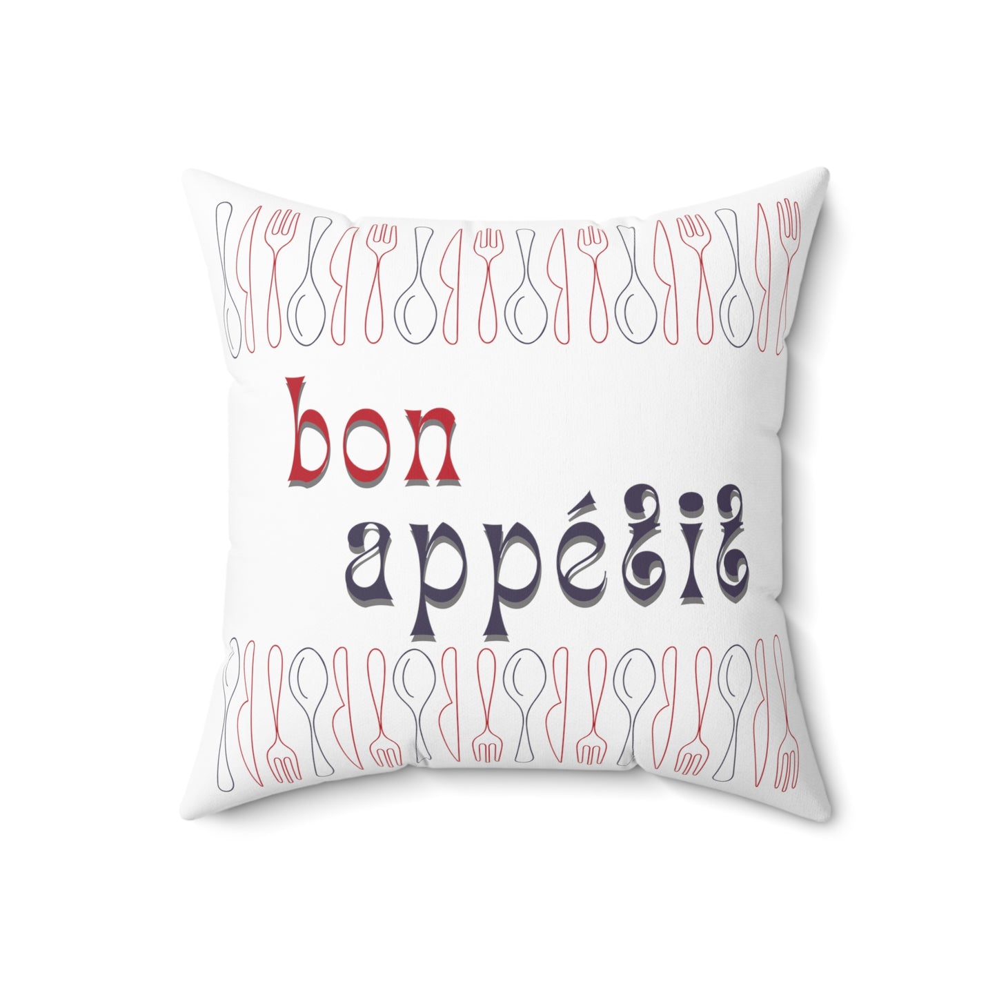 Square Pillow - Bon Appetit