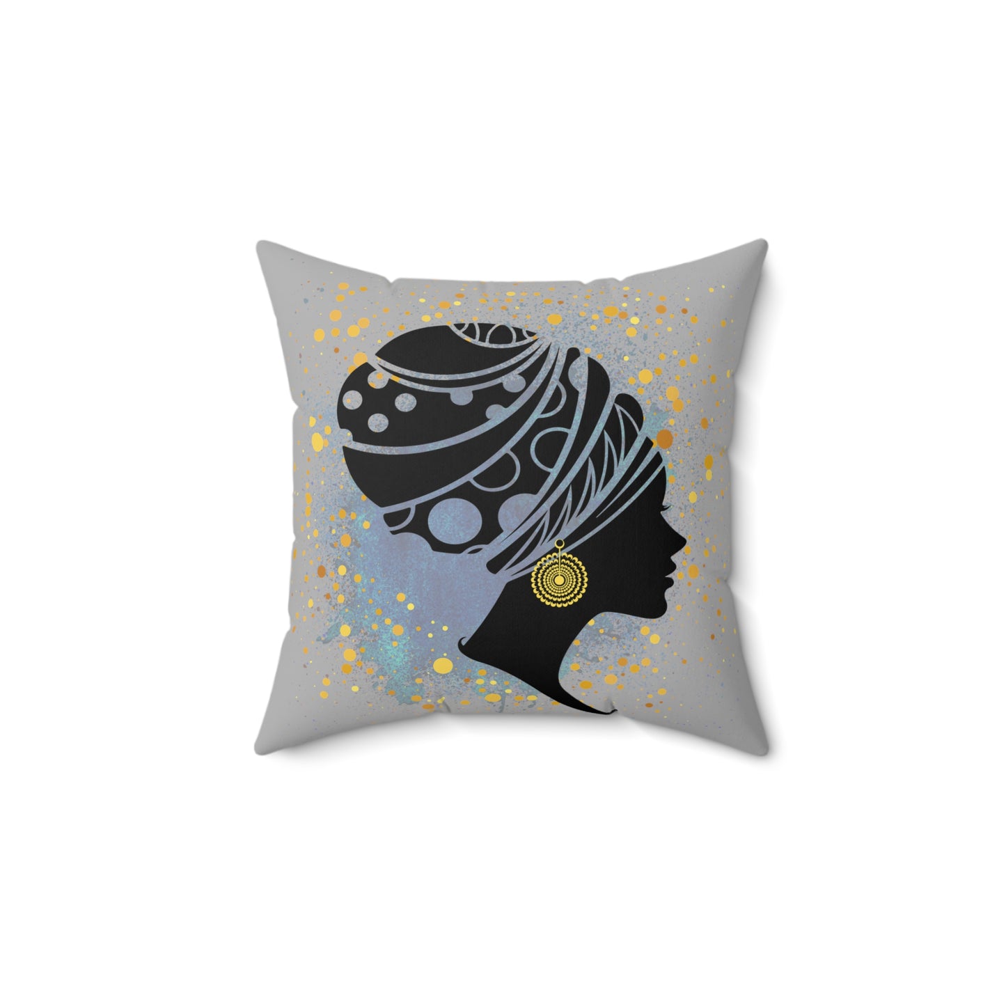 Square Pillow - Woman Side View